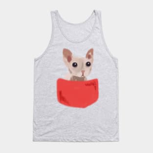 hairless cat in pocket pocket Tank Top